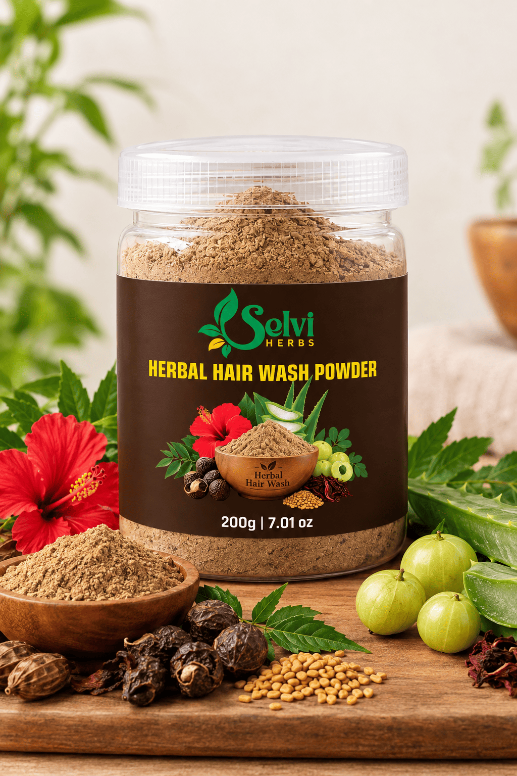 Herbal Hair Wash Powder Product Display image